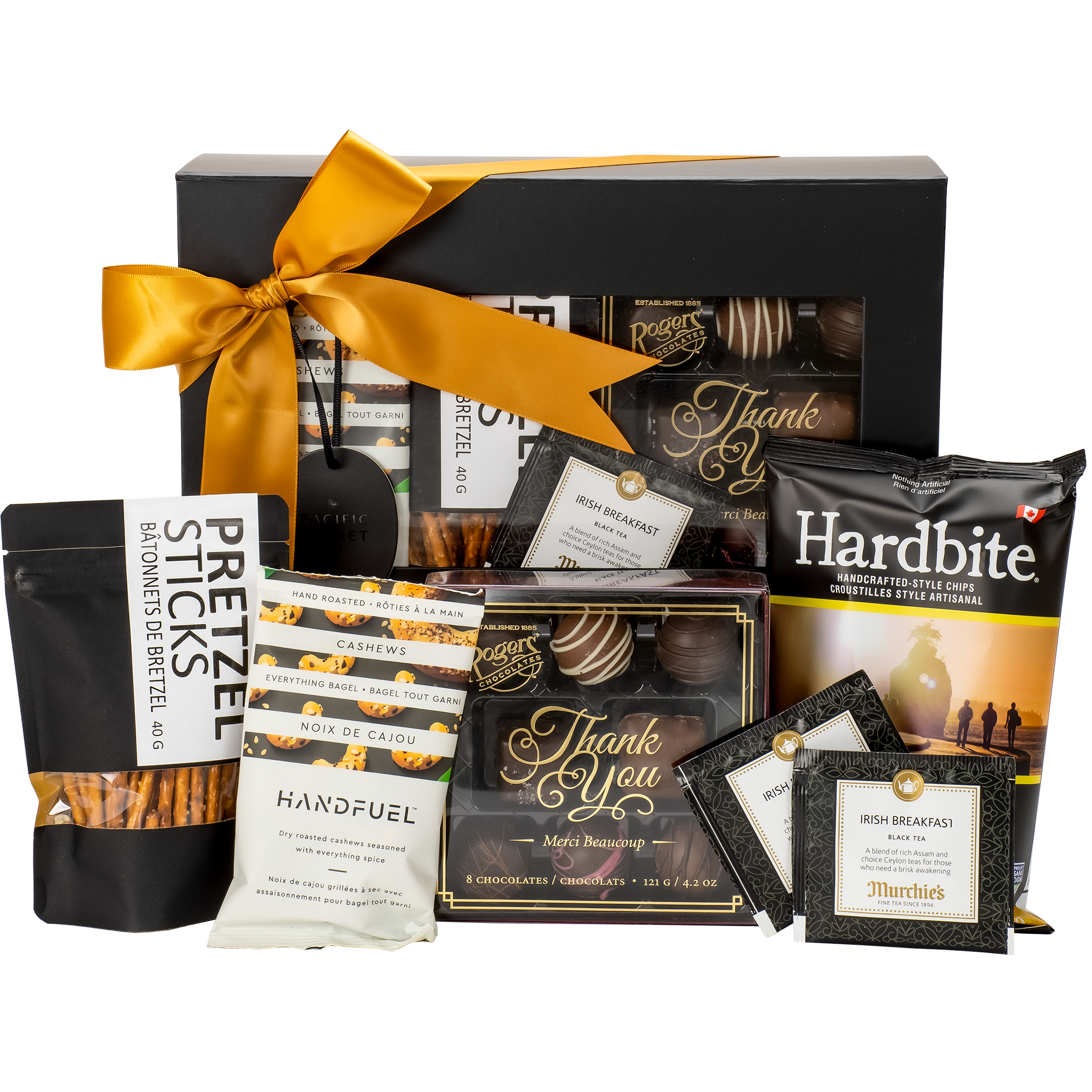 Corporate gift box with gourmet foods 