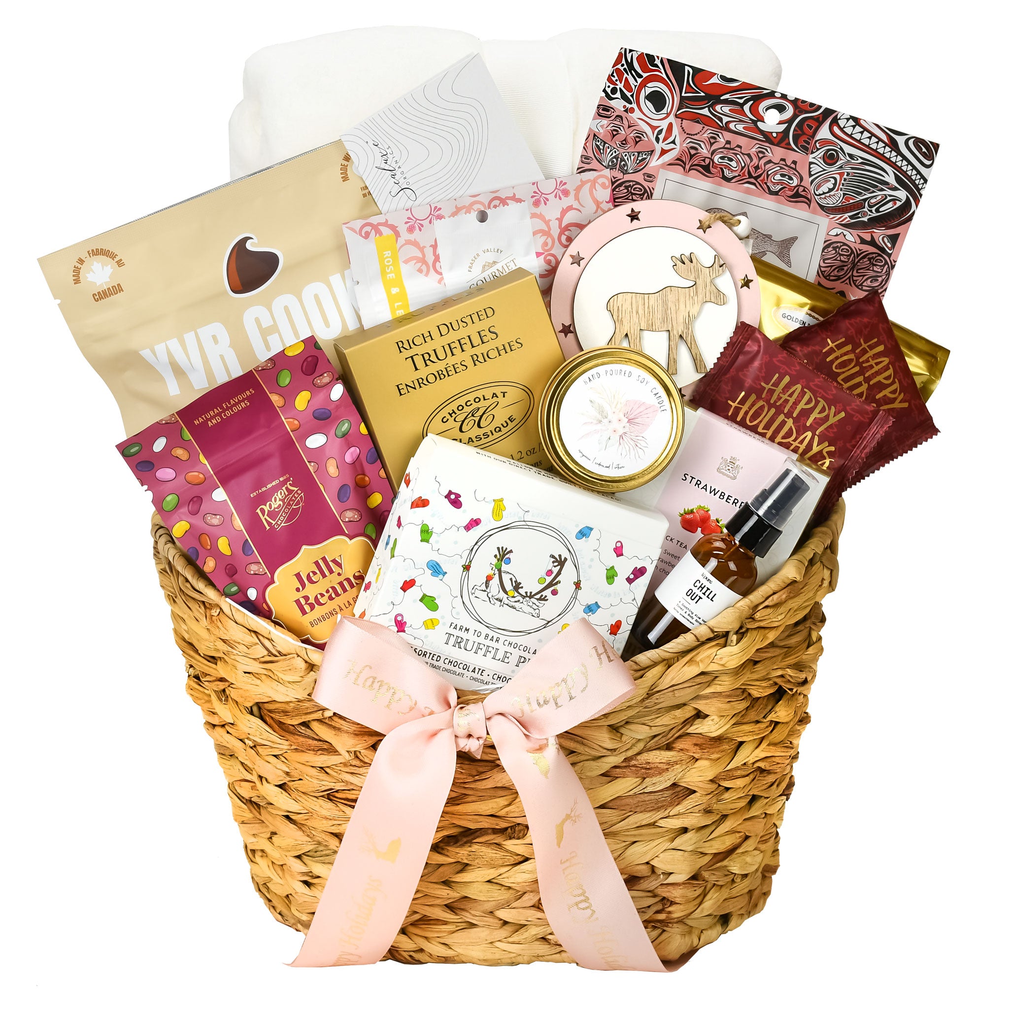 Holiday spa gift basket