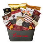 Entertainer gift basket with your logo decal