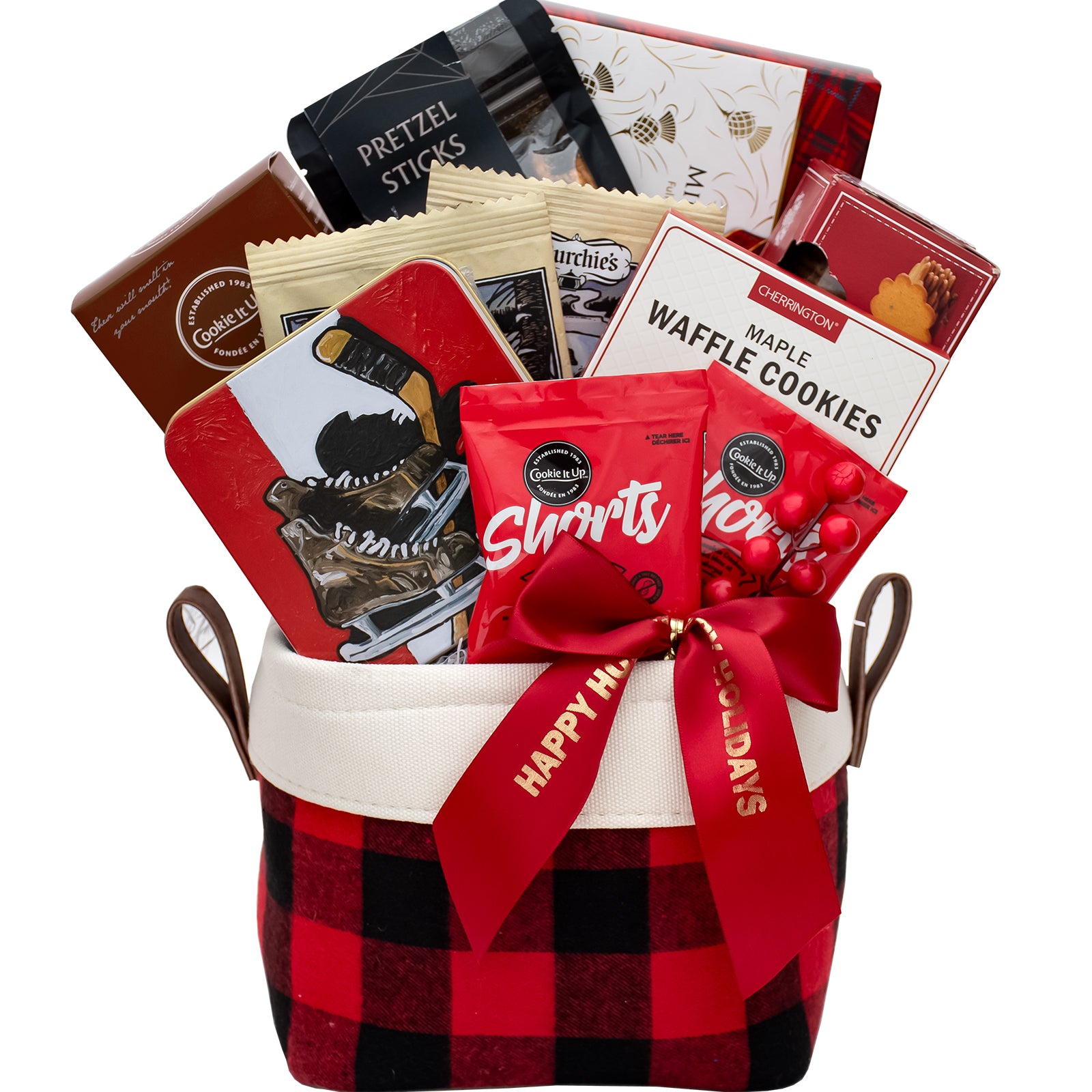 Tartar Christmas gift basket with Holiday sweets