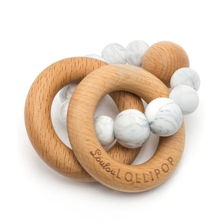 wooden baby teether