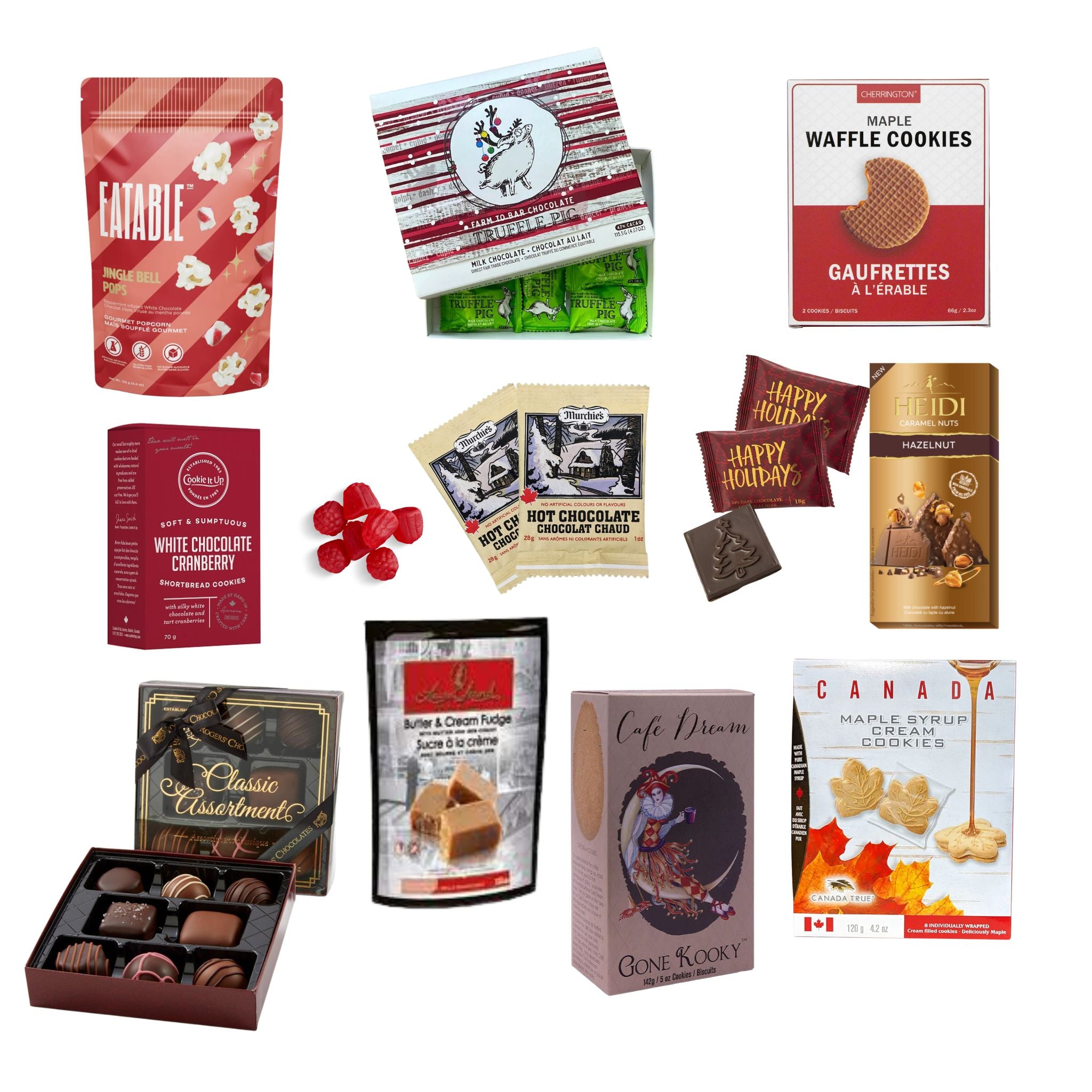 Seasonal sweets gift basket products