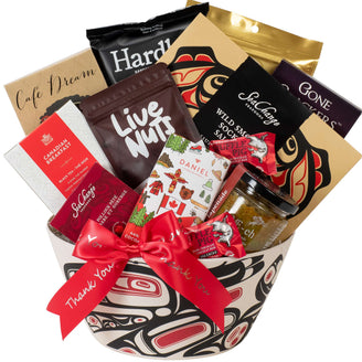 West Coast with Thank you ribbon gift basket